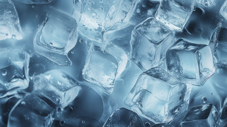 icecubes background,icecubes texture,icecubes wallpaper,ice helps to feel refreshed and cool water from the icecubes helps the water refresh your life and feel good.generative aiの素材