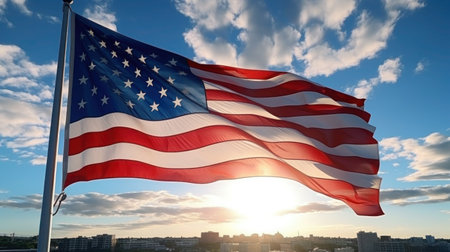 USA independence day It is a declaration of independence and democracy.The 4th of July is the Independence Day of the United States. A celebration and democracy. Generative AIの素材