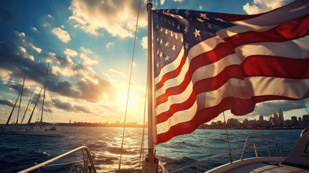 USA independence day It is a declaration of independence and democracy.The 4th of July is the Independence Day of the United States. A celebration and democracy. Generative AIの素材