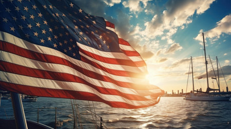 USA independence day It is a declaration of independence and democracy.The 4th of July is the Independence Day of the United States. A celebration and democracy. Generative AIの素材