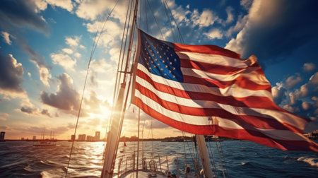 USA independence day It is a declaration of independence and democracy.The 4th of July is the Independence Day of the United States. A celebration and democracy. Generative AIの素材