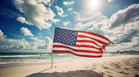 USA independence day It is a declaration of independence and democracy.The 4th of July is the Independence Day of the United States. A celebration and democracy. Generative AIの素材