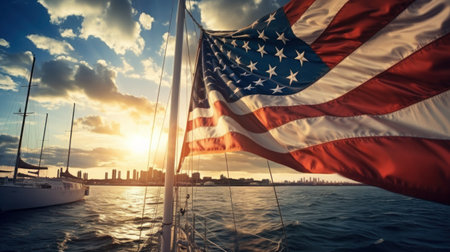 USA independence day It is a declaration of independence and democracy.The 4th of July is the Independence Day of the United States. A celebration and democracy. Generative AIの素材