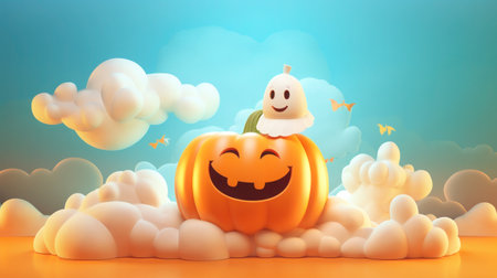 Happy halloween, kids will enjoy the halloween festival, the ghosts will come out on the halloween festival.Generative Aiの素材