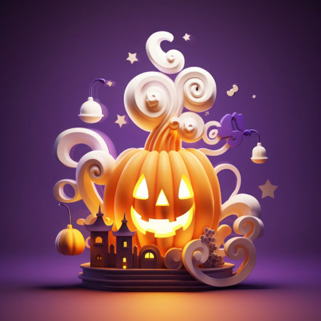 Happy halloween, kids will enjoy the halloween festival, the ghosts will come out on the halloween festival.Generative Aiの素材