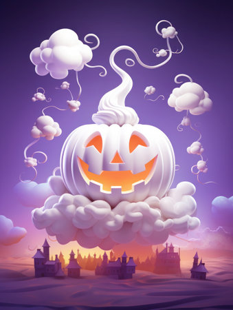 Happy halloween, kids will enjoy the halloween festival, the ghosts will come out on the halloween festival.Generative Aiの素材