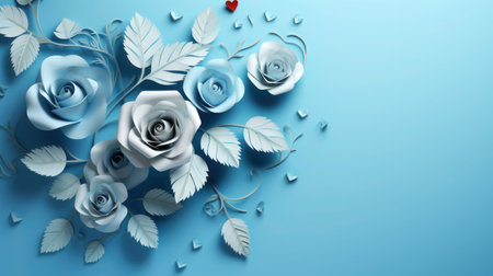 beautiful roses or flowers of love that promote the romance of couples. Love on Valentine day or wedding. It express your love.Valentine concept. Generative Aiの素材