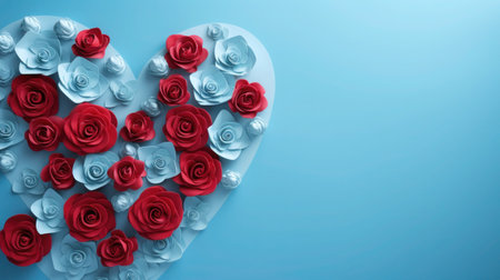 beautiful roses or flowers of love that promote the romance of couples. Love on Valentine day or wedding. It express your love.Valentine concept. Generative Aiの素材