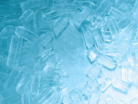 Ice cubes background, ice cube texture, ice wallpaper It makes me feel fresh and feel good. In the summer, ice and cold drinks will make us feel relaxed, Made for beverageの写真素材