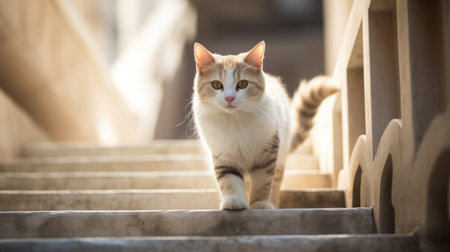 Portrait cat,cat is a cute cat and a funny,good-humored.They look cute and are good pets,easy to raise as pets.It is a playful,affectionate pet and is a favorite of the caregivers.の素材