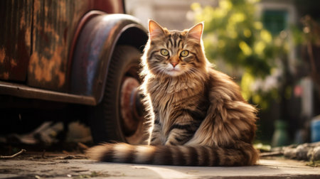 Portrait cat,cat is a cute cat and a funny,good-humored.They look cute and are good pets,easy to raise as pets.It is a playful,affectionate pet and is a favorite of the caregivers.の素材
