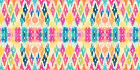 Seamless batik pattern,Seamless tribal batik pattern,and Seamless colorful pattern resemble ethnic boho, Aztec,and ikat styles.designed for use in fabric,curtain,carpet,Batikのイラスト素材
