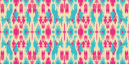 Seamless batik pattern,Seamless tribal batik pattern,and Seamless colorful pattern resemble ethnic boho, Aztec,and ikat styles.designed for use in fabric,curtain,carpet,Batikのイラスト素材