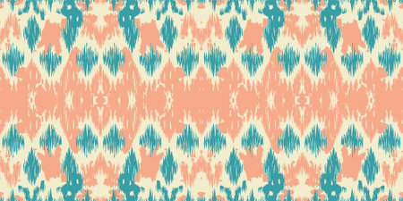 Seamless batik pattern,Seamless tribal batik pattern,and Seamless colorful pattern resemble ethnic boho, Aztec,and ikat styles.designed for use in fabric,curtain,carpet,Batikのイラスト素材