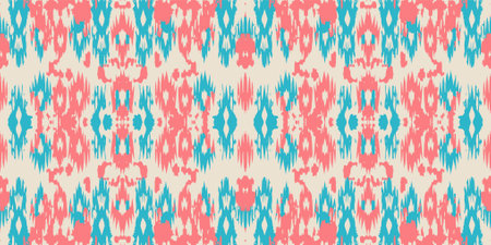 Seamless batik pattern,Seamless tribal batik pattern,and Seamless colorful pattern resemble ethnic boho, Aztec,and ikat styles.designed for use in fabric,curtain,carpet,Batikのイラスト素材