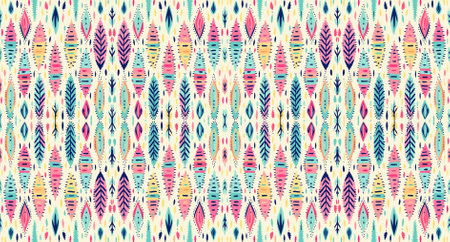 Seamless batik pattern,Seamless tribal batik pattern,and Seamless colorful pattern resemble ethnic boho, Aztec,and ikat styles.designed for use in fabric,curtain,carpet,Batikのイラスト素材