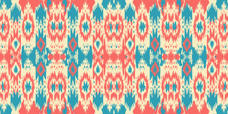 Seamless batik pattern,Seamless tribal batik pattern,and Seamless colorful pattern resemble ethnic boho, Aztec,and ikat styles.designed for use in fabric,curtain,carpet,Batikのイラスト素材
