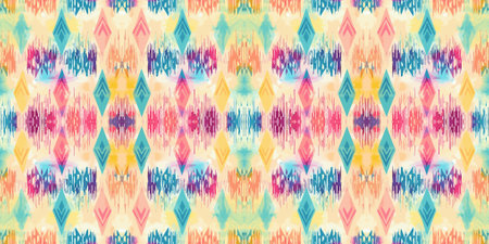 Seamless batik pattern,Seamless tribal batik pattern,and Seamless colorful pattern resemble ethnic boho, Aztec,and ikat styles.designed for use in fabric,curtain,carpet,Batikのイラスト素材
