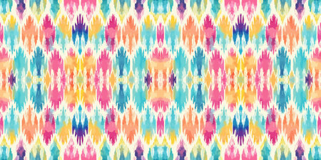 Seamless batik pattern,Seamless tribal batik pattern,and Seamless colorful pattern resemble ethnic boho, Aztec,and ikat styles.designed for use in fabric,curtain,carpet,Batikのイラスト素材