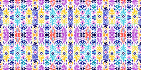 Seamless batik pattern,Seamless tribal batik pattern,and Seamless colorful pattern resemble ethnic boho, Aztec,and ikat styles.designed for use in fabric,curtain,carpet,Batikのイラスト素材