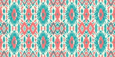 Seamless batik pattern,Seamless tribal batik pattern,and Seamless colorful pattern resemble ethnic boho, Aztec,and ikat styles.designed for use in fabric,curtain,carpet,Batikのイラスト素材