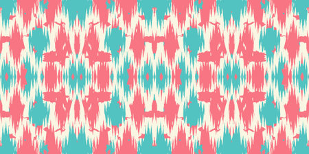 Seamless batik pattern,Seamless tribal batik pattern,and Seamless colorful pattern resemble ethnic boho, Aztec,and ikat styles.designed for use in fabric,curtain,carpet,Batikのイラスト素材