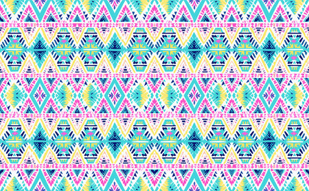 Seamless batik pattern,Seamless tribal batik pattern,and Seamless colorful pattern resemble ethnic boho, Aztec,and ikat styles.designed for use in fabric,curtain,carpet,Batikのイラスト素材