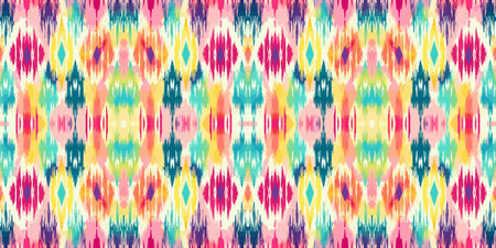 Seamless batik pattern,Seamless tribal batik pattern,and Seamless colorful pattern resemble ethnic boho, Aztec,and ikat styles.designed for use in fabric,curtain,carpet,Batikのイラスト素材