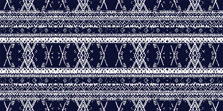 Seamless batik pattern,Seamless tribal batik pattern,and Seamless colorful pattern resemble ethnic boho, Aztec,and ikat styles.designed for use in fabric,curtain,carpet,Batikのイラスト素材