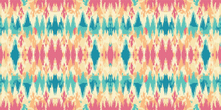 Seamless batik pattern,Seamless tribal batik pattern,and Seamless colorful pattern resemble ethnic boho, Aztec,and ikat styles.designed for use in fabric,curtain,carpet,Batikのイラスト素材