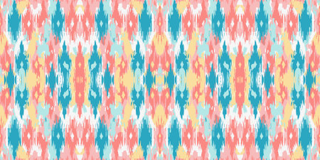 Seamless batik pattern,Seamless tribal batik pattern,and Seamless colorful pattern resemble ethnic boho, Aztec,and ikat styles.designed for use in fabric,curtain,carpet,Batikのイラスト素材