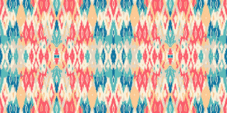 Seamless batik pattern,Seamless tribal batik pattern,and Seamless colorful pattern resemble ethnic boho, Aztec,and ikat styles.designed for use in fabric,curtain,carpet,Batikのイラスト素材