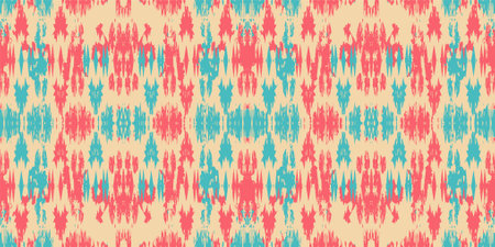 Seamless batik pattern,Seamless tribal batik pattern,and Seamless colorful pattern resemble ethnic boho, Aztec,and ikat styles.designed for use in fabric,curtain,carpet,Batik Embroのイラスト素材