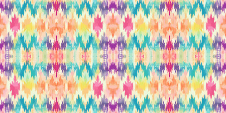 Seamless batik pattern,Seamless tribal batik pattern,and Seamless colorful pattern resemble ethnic boho, Aztec,and ikat styles.designed for use in fabric,curtain,carpet,Batikのイラスト素材