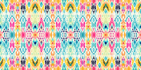 Seamless batik pattern,Seamless tribal batik pattern,and Seamless colorful pattern resemble ethnic boho, Aztec,and ikat styles.designed for use in fabric,curtain,carpet,Batikのイラスト素材