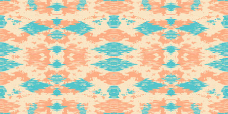 Seamless batik pattern,Seamless tribal batik pattern,and Seamless colorful pattern resemble ethnic boho, Aztec,and ikat styles.designed for use in fabric,curtain,carpet,Batikのイラスト素材