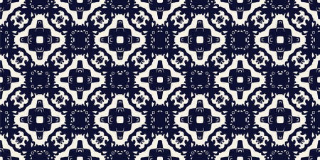 Seamless batik pattern,Seamless tribal batik pattern,and Seamless colorful pattern resemble ethnic boho, Aztec,and ikat styles.designed for use in fabric,curtain,carpet,Batikのイラスト素材