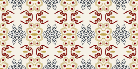 Seamless batik pattern,Seamless tribal batik pattern,and Seamless colorful pattern resemble ethnic boho, Aztec,and ikat styles.designed for use in fabric,curtain,carpet,Batikのイラスト素材