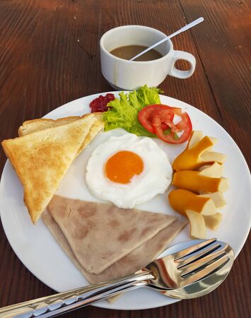 American breakfastの写真素材