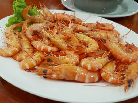 Baked shrimpの写真素材