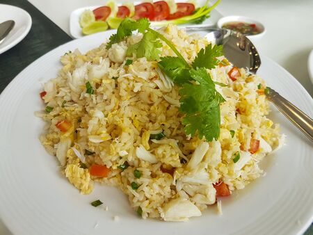 Crab meat fried riceの写真素材