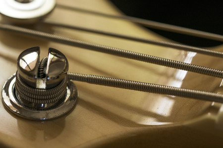 Bass guitar close up