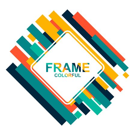 Colorful Frame Background Vintage Vector illustration.のイラスト素材