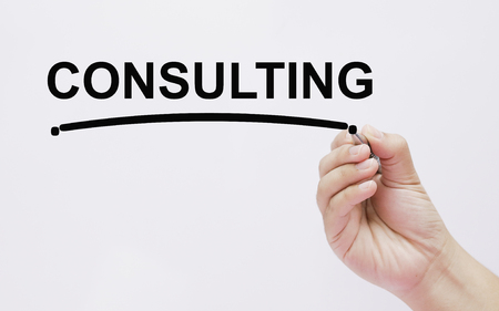The hand writing consultingの写真素材