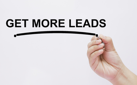 The hand writing get more leadsの写真素材