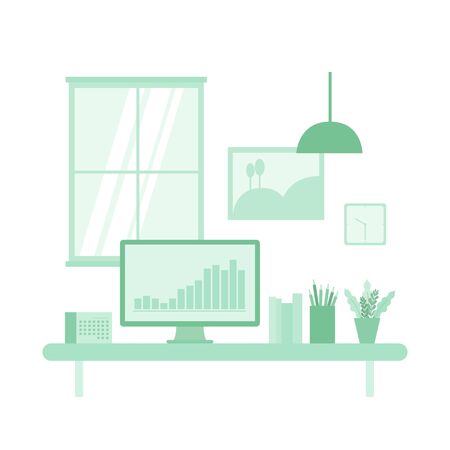 concept illustration. work from home, work at home, stay at homeのイラスト素材