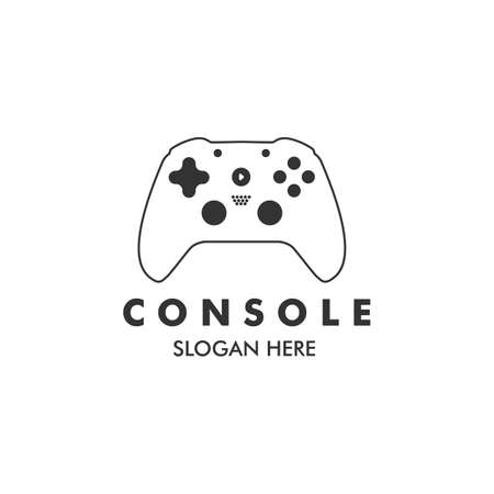 console game logo line art illustration vector template designのイラスト素材