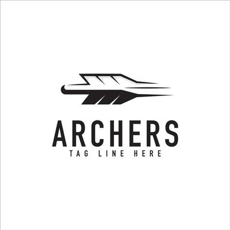 creative arrows logo design, archer logo, arrow sports logo, vector templateのイラスト素材
