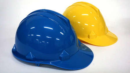 Helmet isolated on a white background. Safety helmets for workers.の写真素材