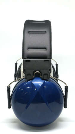 Earmuffs to protect ears from noise when workers work in noisy placesの写真素材